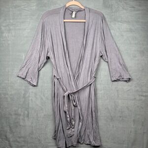 Marilyn Monroe Intimates Womens Gray Robe Kimono‎ Size XL Rayon Spandex